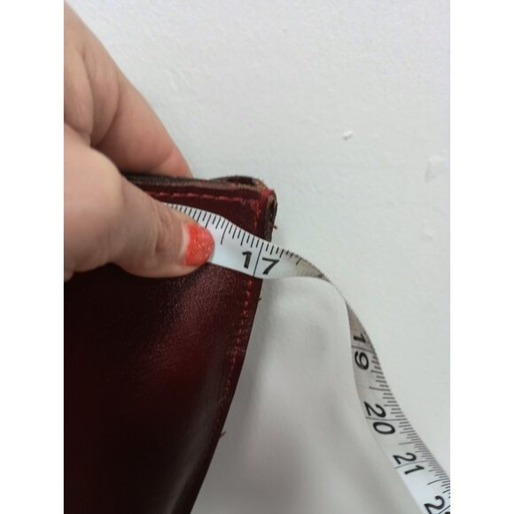 Vintage Patricia Nash Womens Eastleigh Tote Shoulder Bag Large Red Leather - Picture 10 of 11